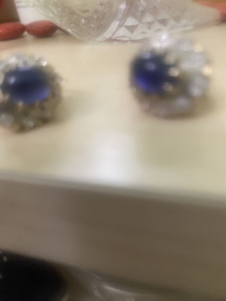 Золотойнабор, серьги и кольцо 585 пробыс фионитом