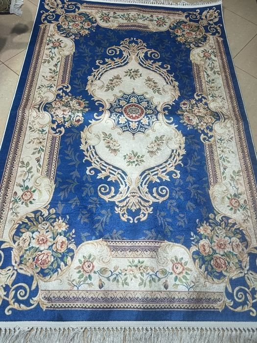 Dywan chodnik 300x80 turecki ,antyposlizg KWIATY chaber/krem