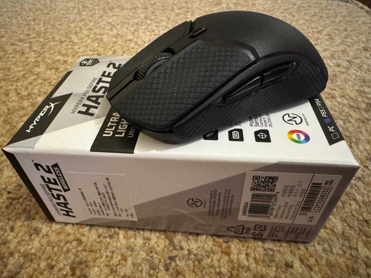 Ігрова миша HyperX Pulsefire Haste 2 Wireless/Bluetooth Black