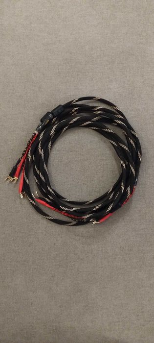 Wysokiej jakości kable HiFi do kolumn, pozłacane, kierunkowe, 3m
