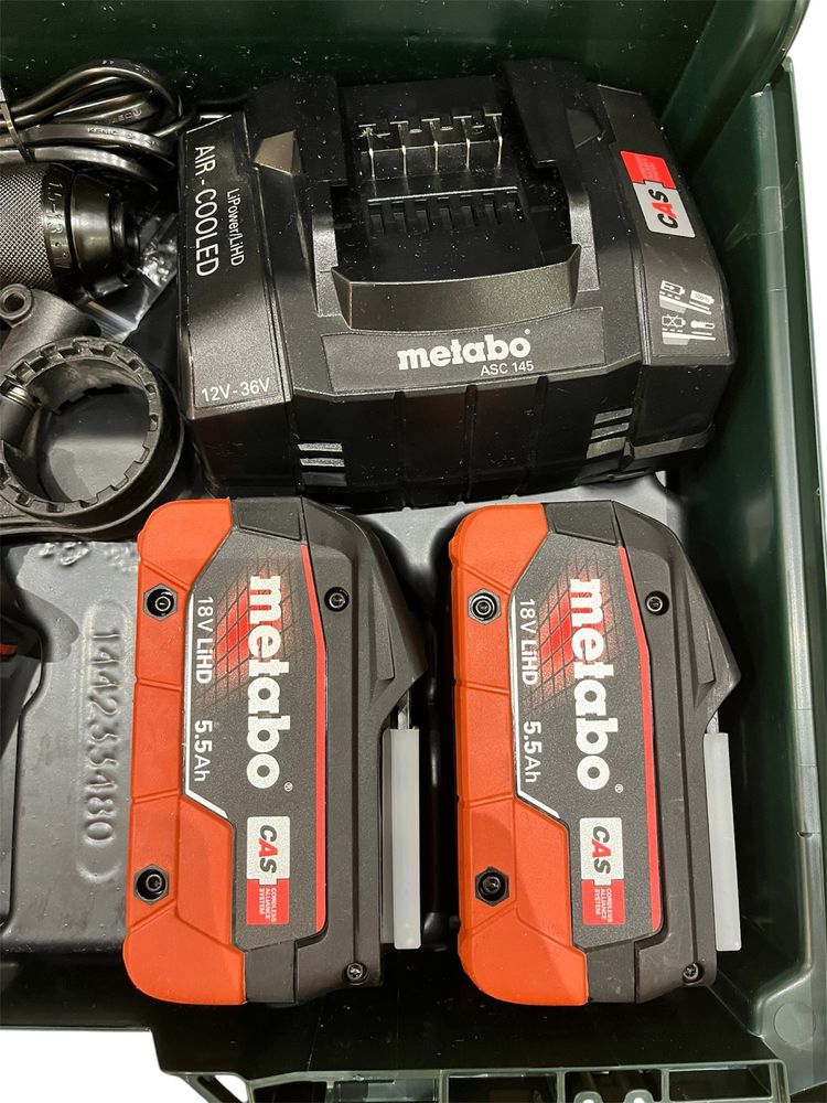 Wkretarka Metabo BS 18 LTX BL QI + 2 aku 5,5Ah + ładowarka ASC 145