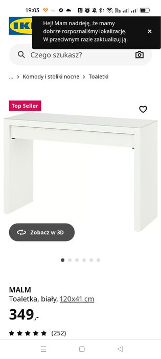 Toaletka Malm Ikea