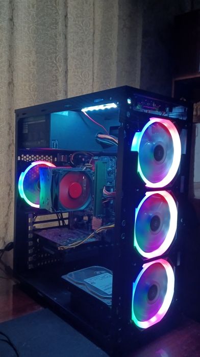 Игровой ПК AMD 6500XT i5-7400 SSD 120gb + HDD 500gb 8gb RAM