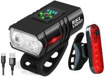 Lampka rowerowa przód tył oświetlenie rowerowe latarka led usb