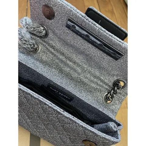 Сумка kurt geiger вечірня срібна з блискітками