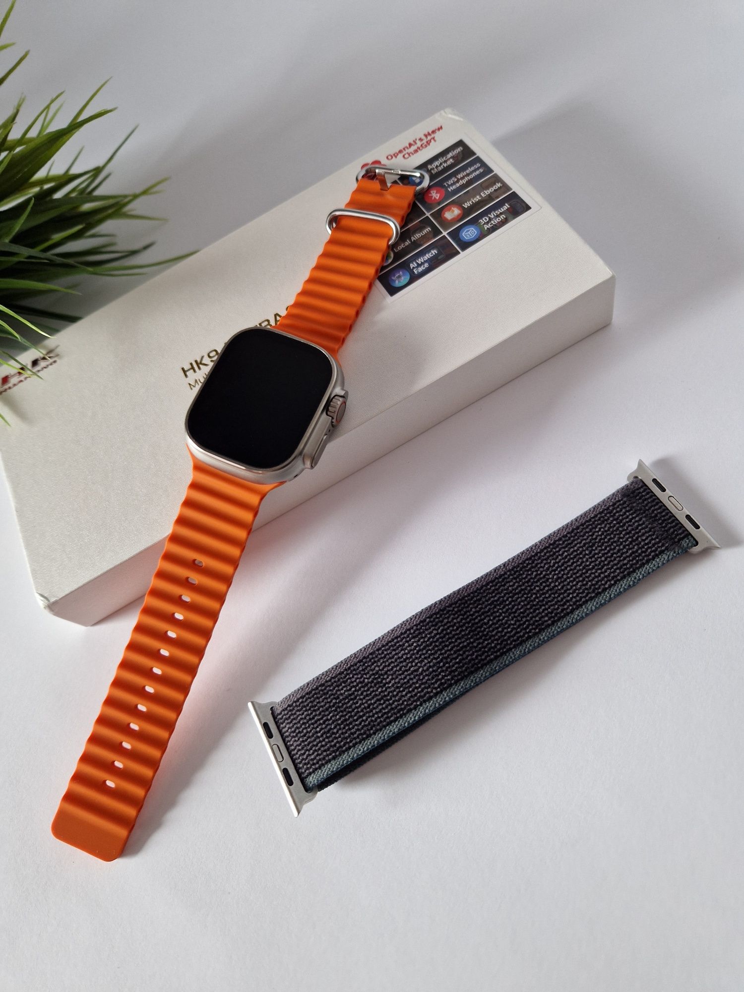 Watch Hk9 ultra 2 max, amoled, pełny nowy komplet