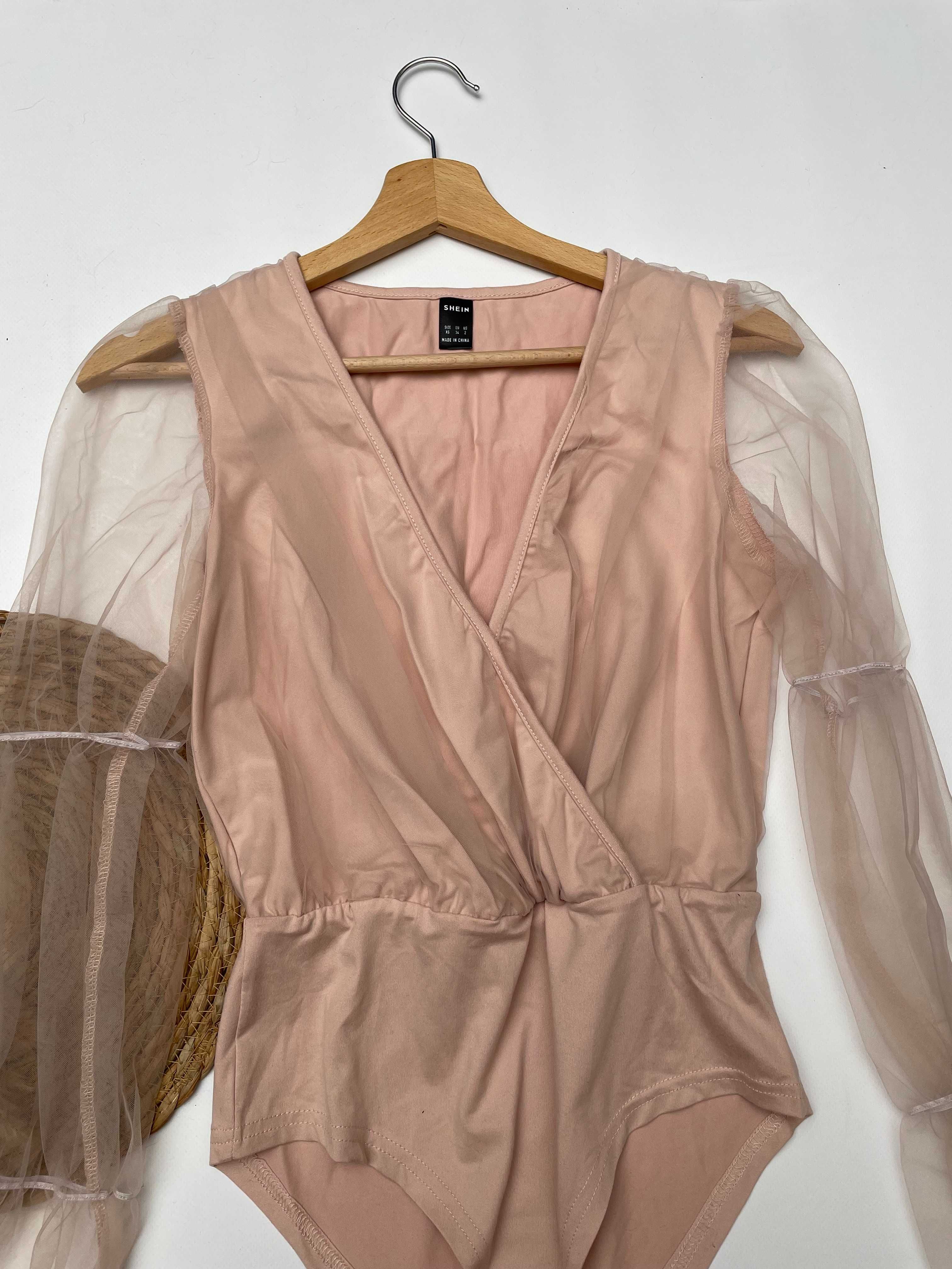 Nowe damskie różowe body Shein XS(34)