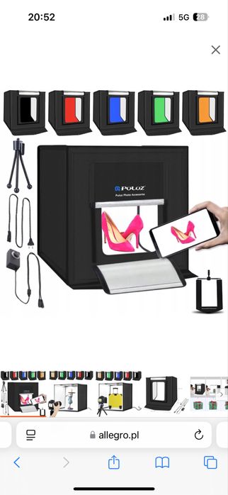 PULUZ PU5060 Namiot bezcieniowy 60x60cm LED 5500K