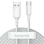 Zestaw 2x kable USB-C 1.5m 5A 40W Quick Charge Biały