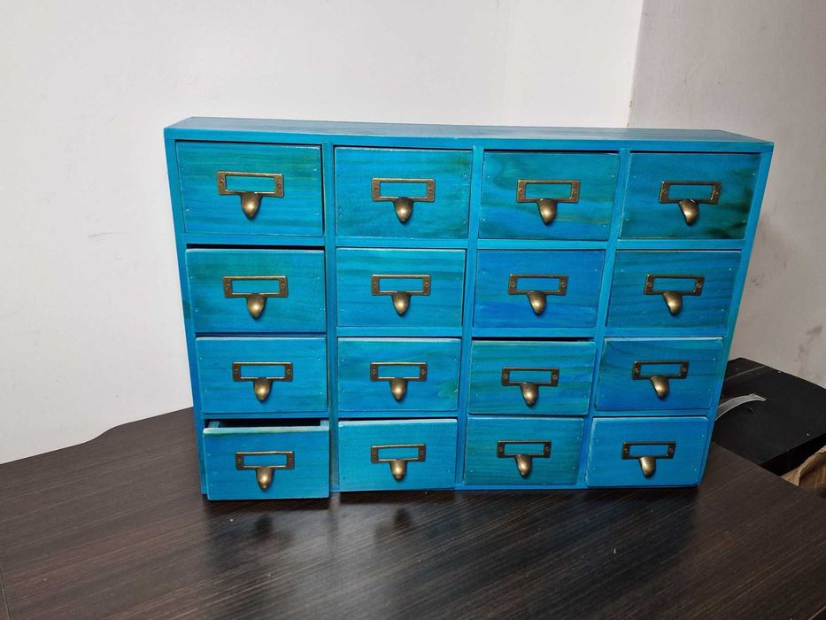 Organizer na biurko, szafka apteczna w stylu vintage,