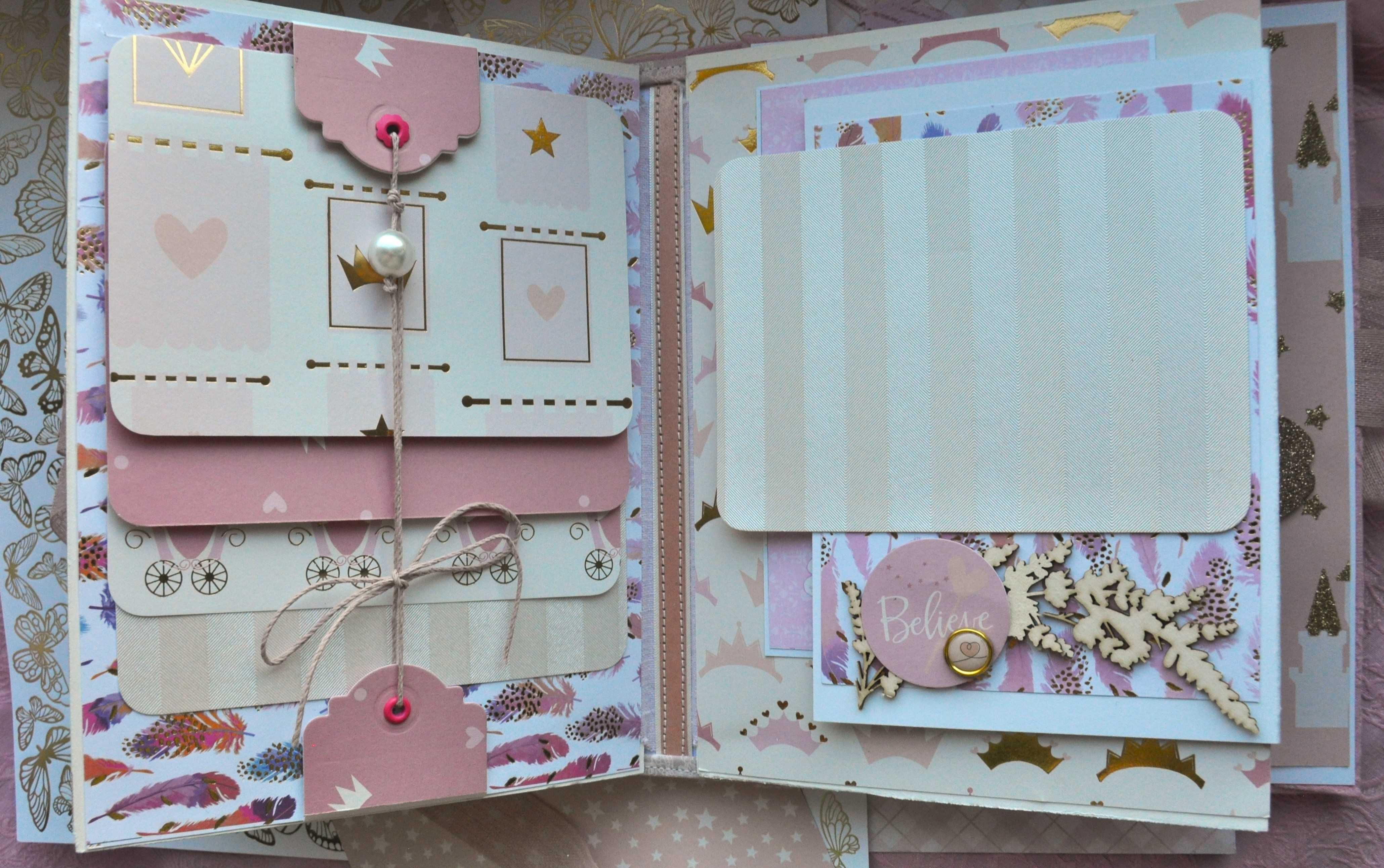 Album dla dziecka ręcznie robiony "Moja księżniczka", scrapbooking