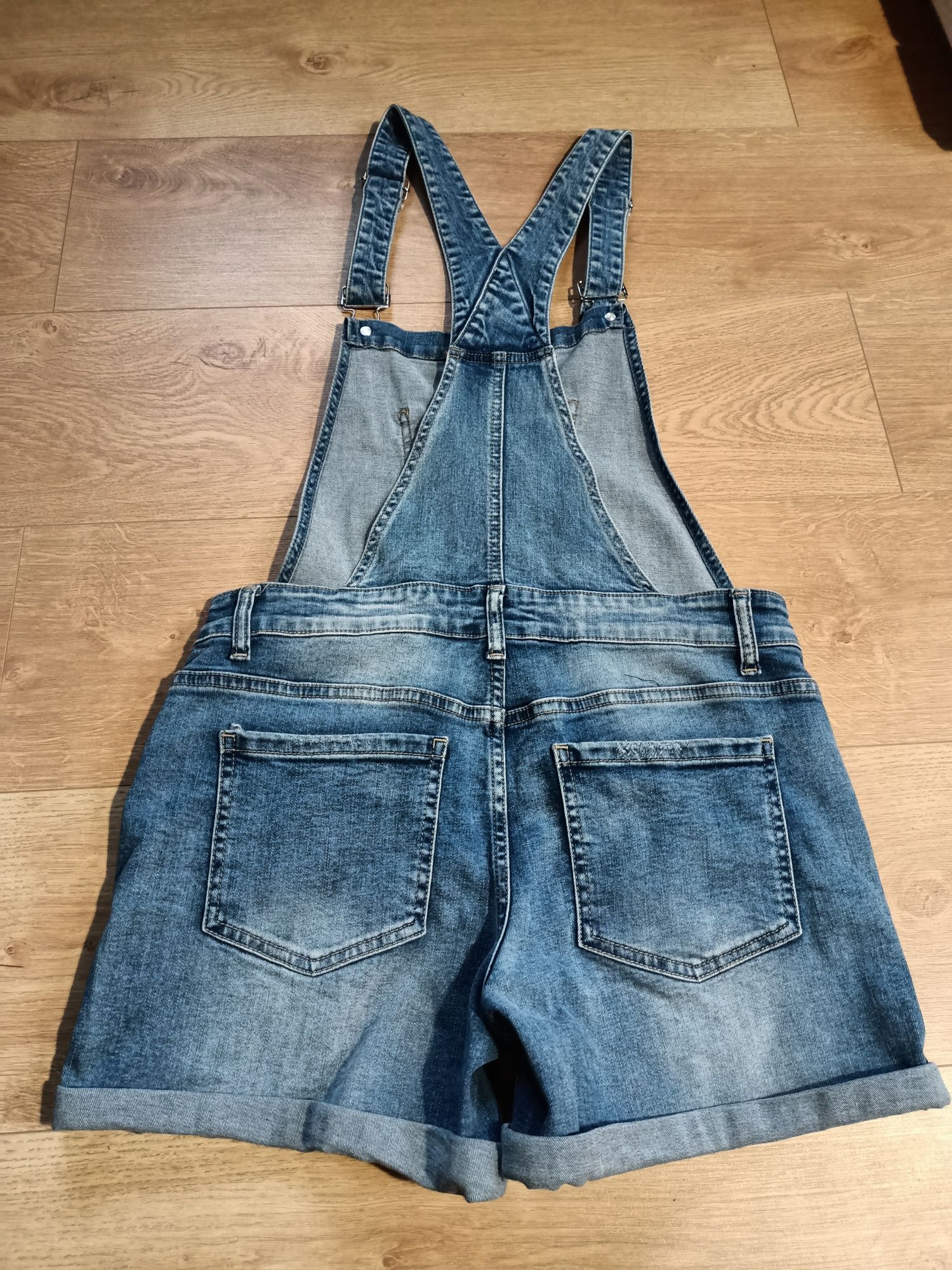 Spodnie ogrodniczki krótkie, jeans r. M