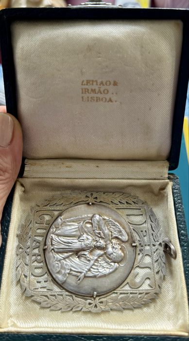 Anjo da Guarda - Medalha de prata meados do sec XX