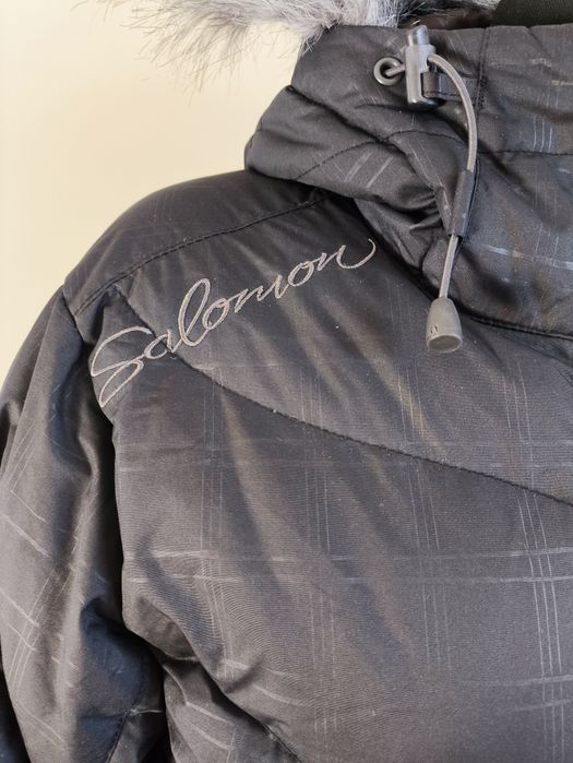 Salomon Wodoodporna Gruba Ciepła Puchowa Zimowa Kurtka Damska  S
