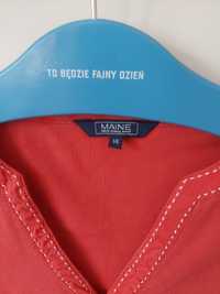 Maine zgrabna, malinowa bluzeczka styl marynarski r L/XL