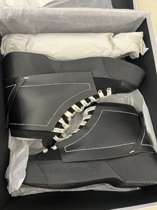 чорні кеди JW Anderson з натуральної шкіри