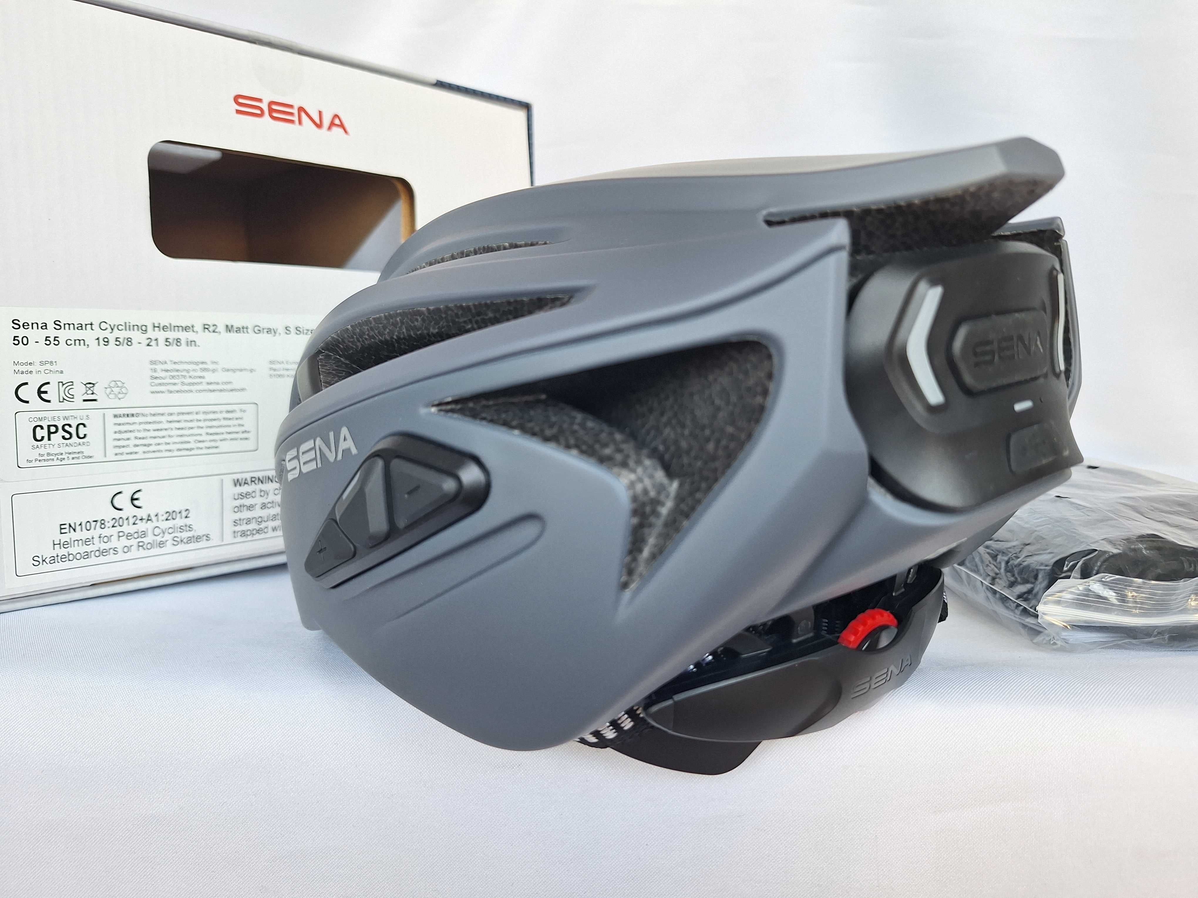 Kask rowerowy Sena Smart Cycling Helmet R2 Matt Gray S 50-55cm