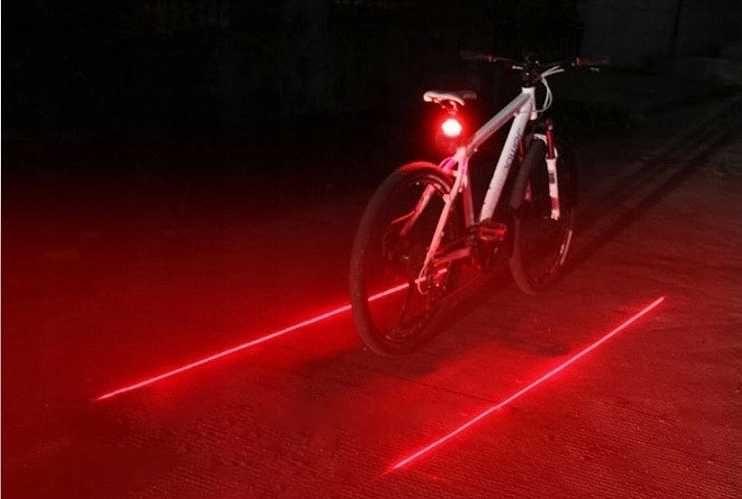 Lampka rowerowa laserowa tylna tył laser na rower