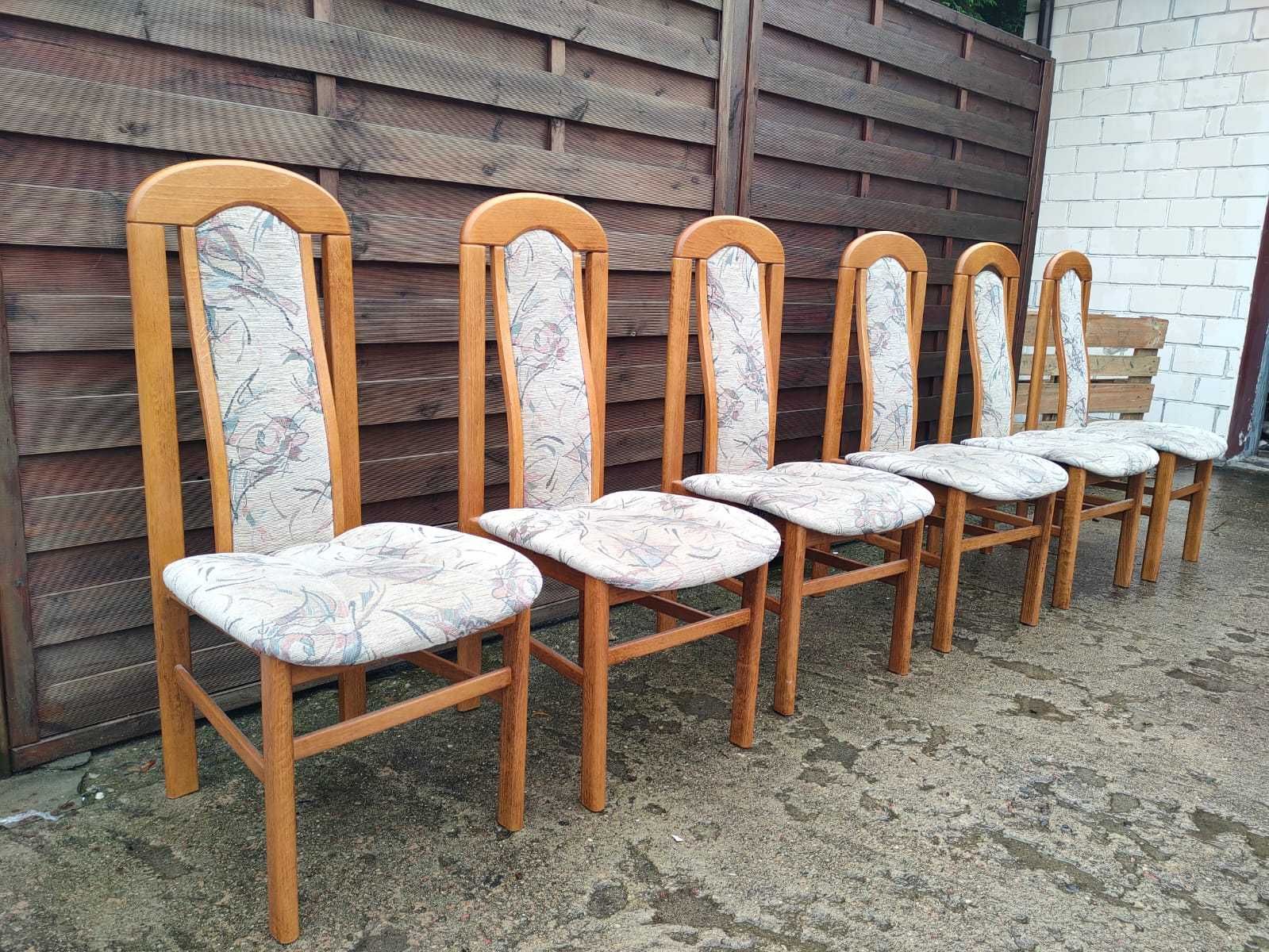 Komplet 6 sztuk krzesło drewniane tapicerowane Tylko 299 zł !