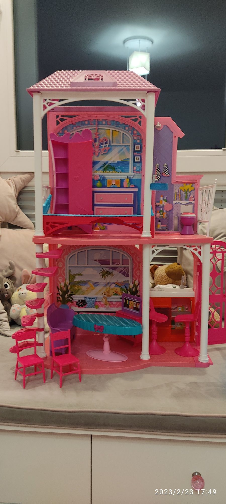 Domek Barbie mebelki szafa łóżko kuchnia