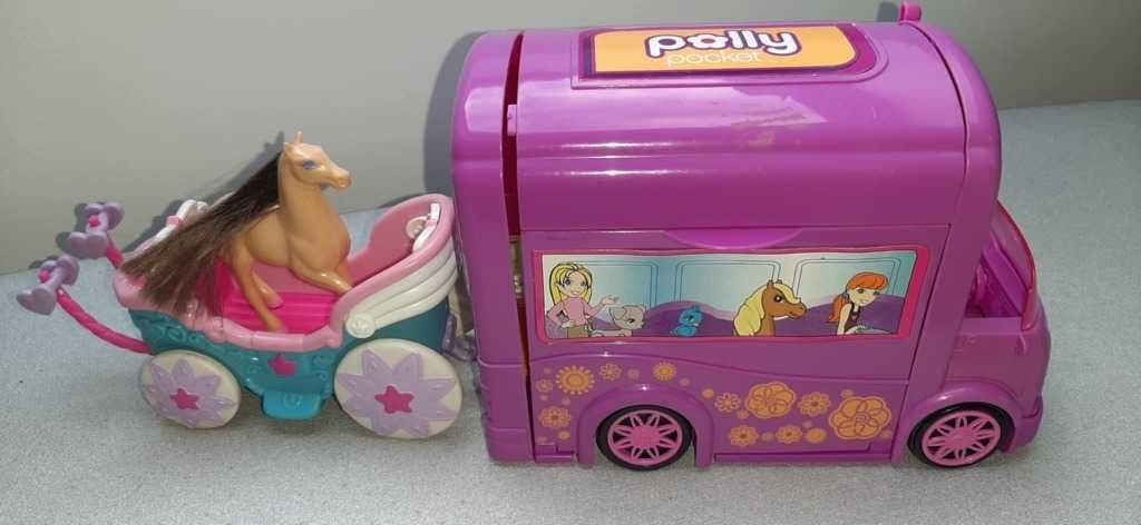 Polly Pocket z AutobusemUbrankaAkcesoriaidodatkiZwierzęta+karetakucyki
