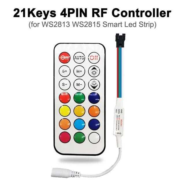RF 4Pin Mini Контролер для LED стрічки WS2813 WS2815 + пульт