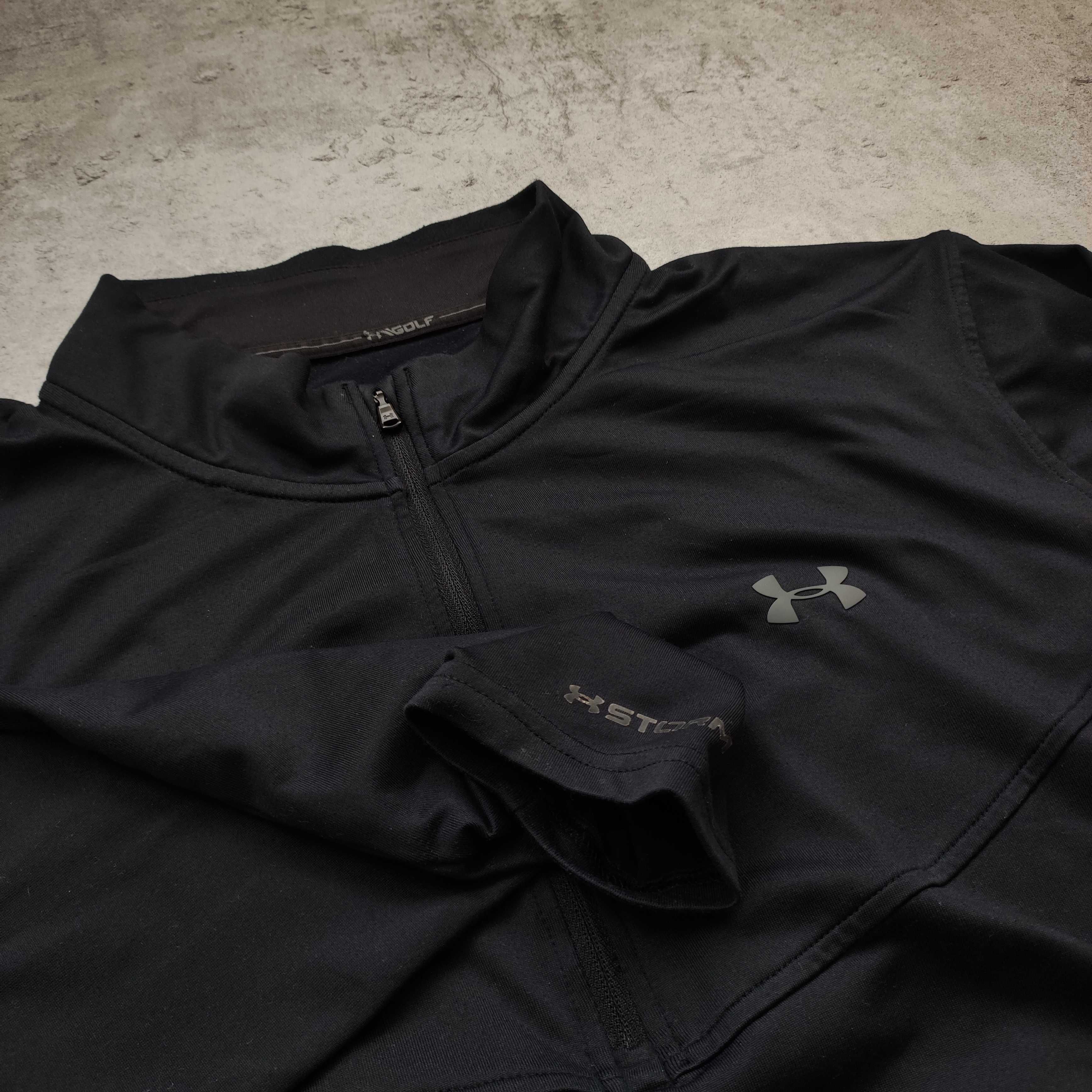 MĘSKA Bluza Suwak czarna Sportowa Under Armour Storm Thermal Gym Activ