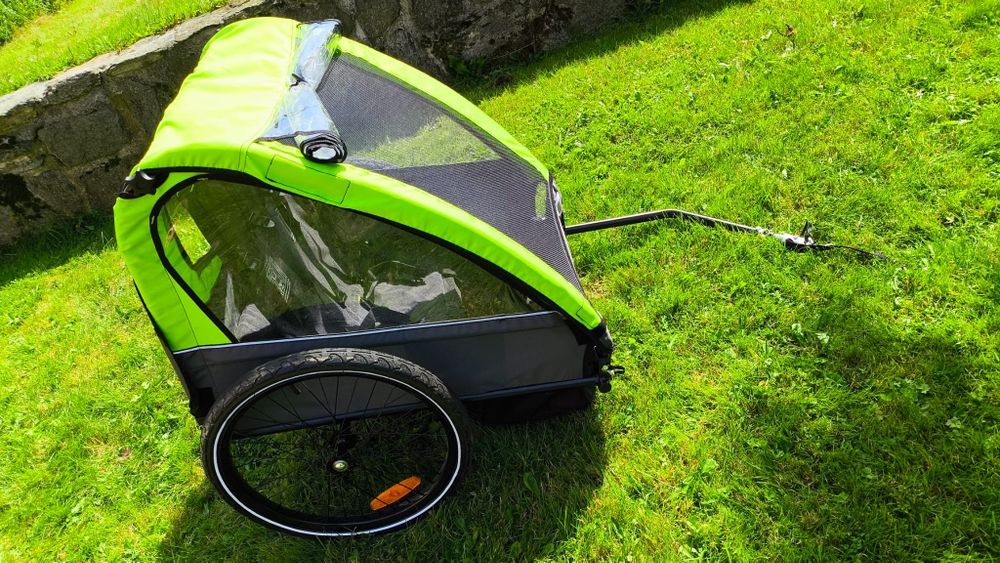 Przyczepka rowerowa podwójna na 1 lub 2 dzieci