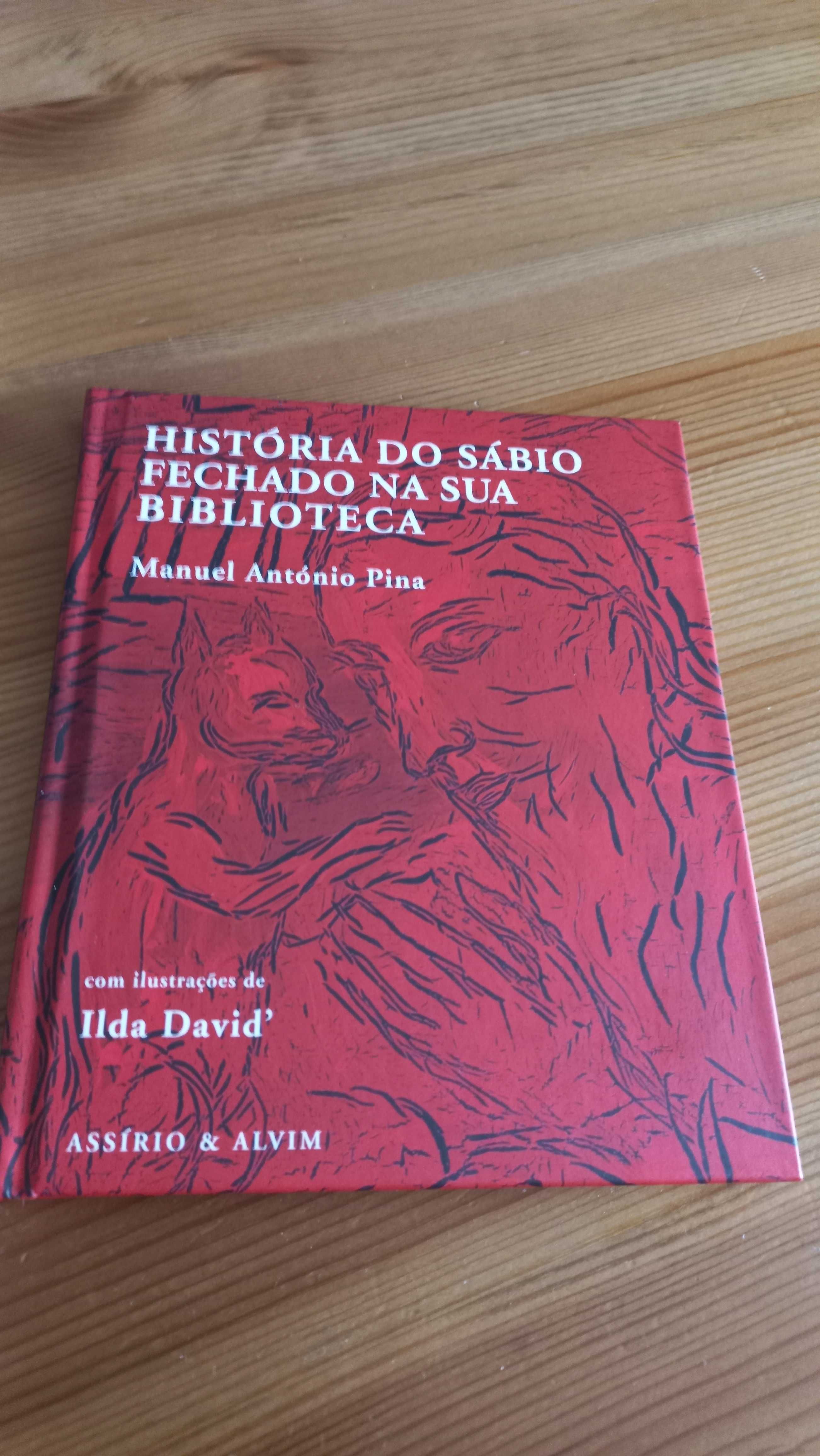Livro' história do  sábio  fechado na sua biblioteca