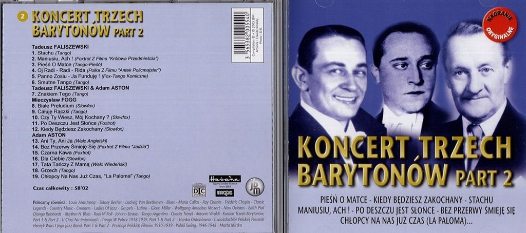 Koncert Trzech Barytonów Part 2 Mieczysław Fogg Adam Aston Faliszewski
