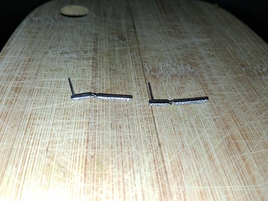 Kolczyki bez zatyczek srebrne