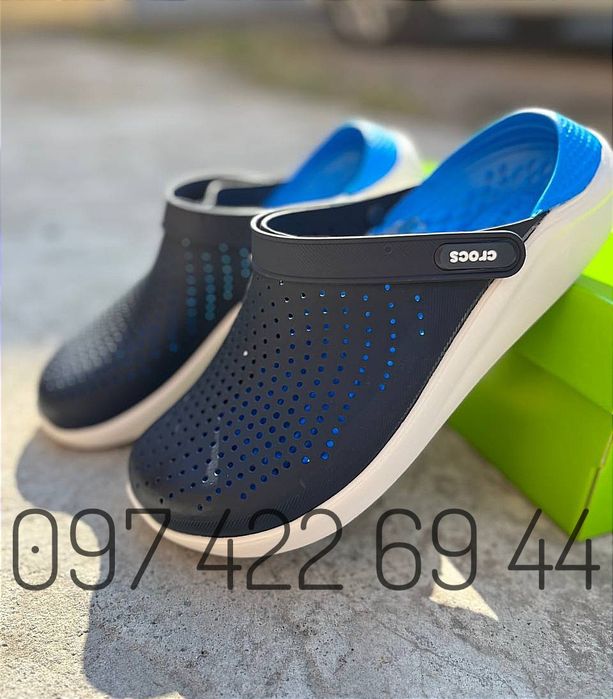 Чоловічі Крокси Сабо Crocs LiteRide лайтрайд сірі купити усі розміри