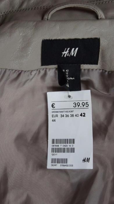 Kurtka damska wiosenna - "M". Skóra ekologiczna. Producent "H & M".