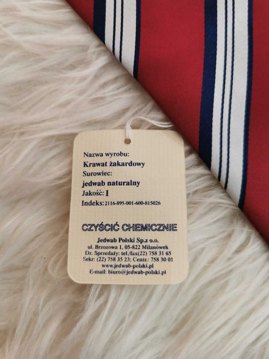 Krawat w pasy Wisła Kraków (jedwab)