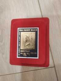 Znaczek The Penny Black Bhutan 140 NU, 22 Karat. Gold Stamp 1996