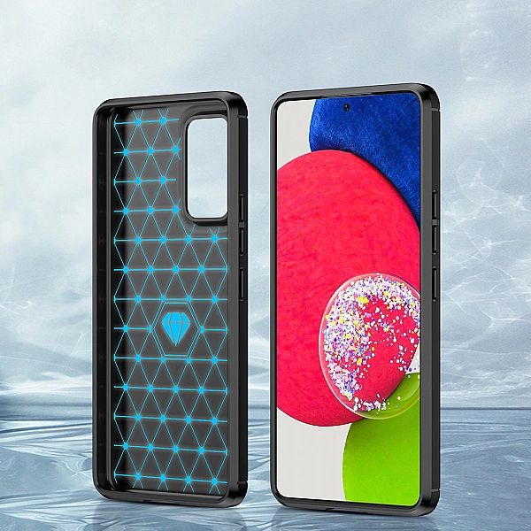 Carbon Case elastyczne etui pokrowiec Samsung Galaxy A53/5G czarny