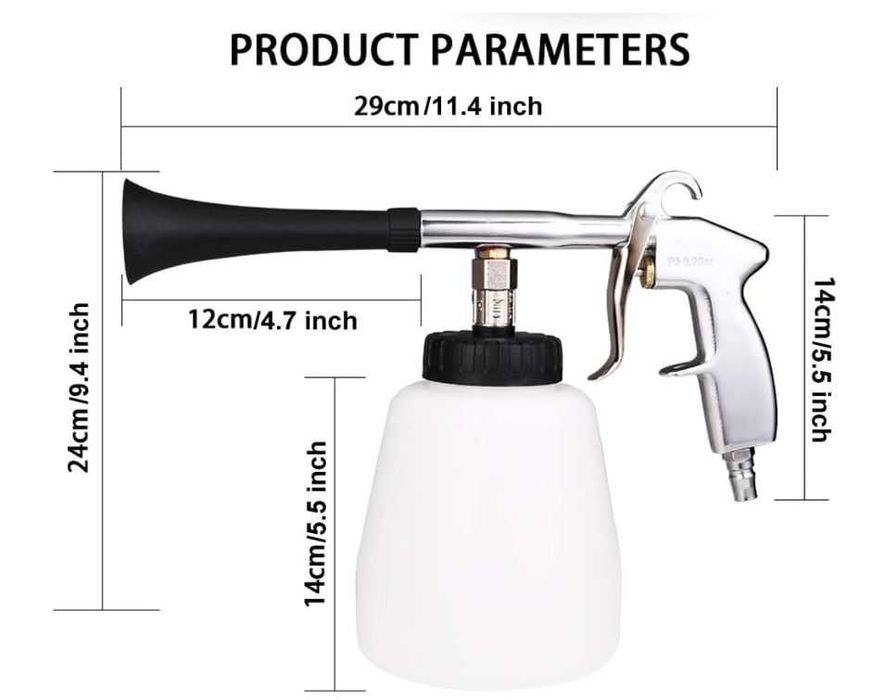 Pistolet do czyszczenia tapicerki EXLECO + akcesoria