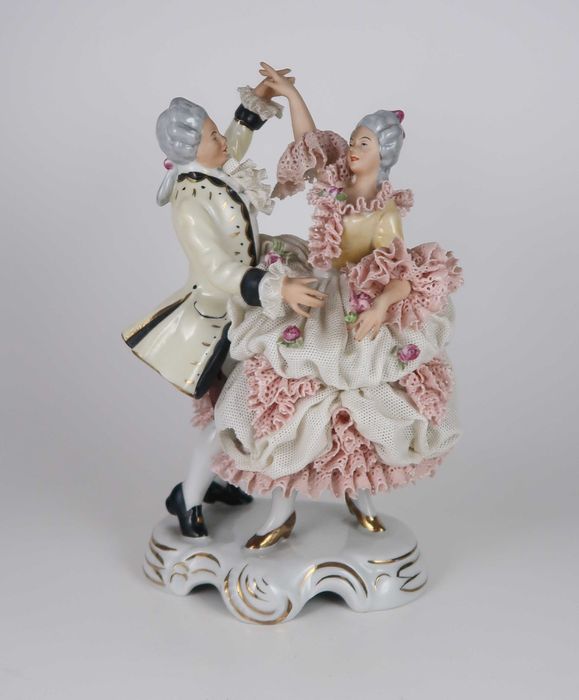 Grupo Escultórico Porcelana Dresden