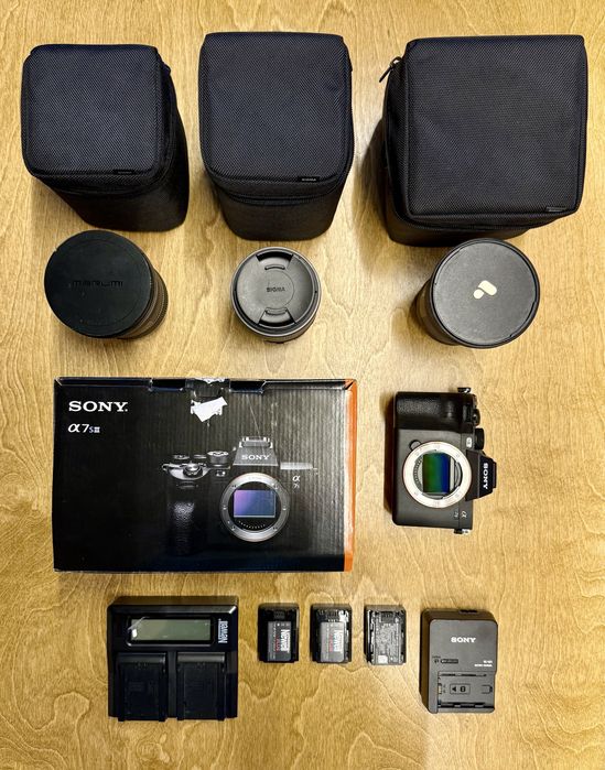 Sony A7S III + 3x Sigma DG DN + filtry + akcesoria – ZESTAW PRO