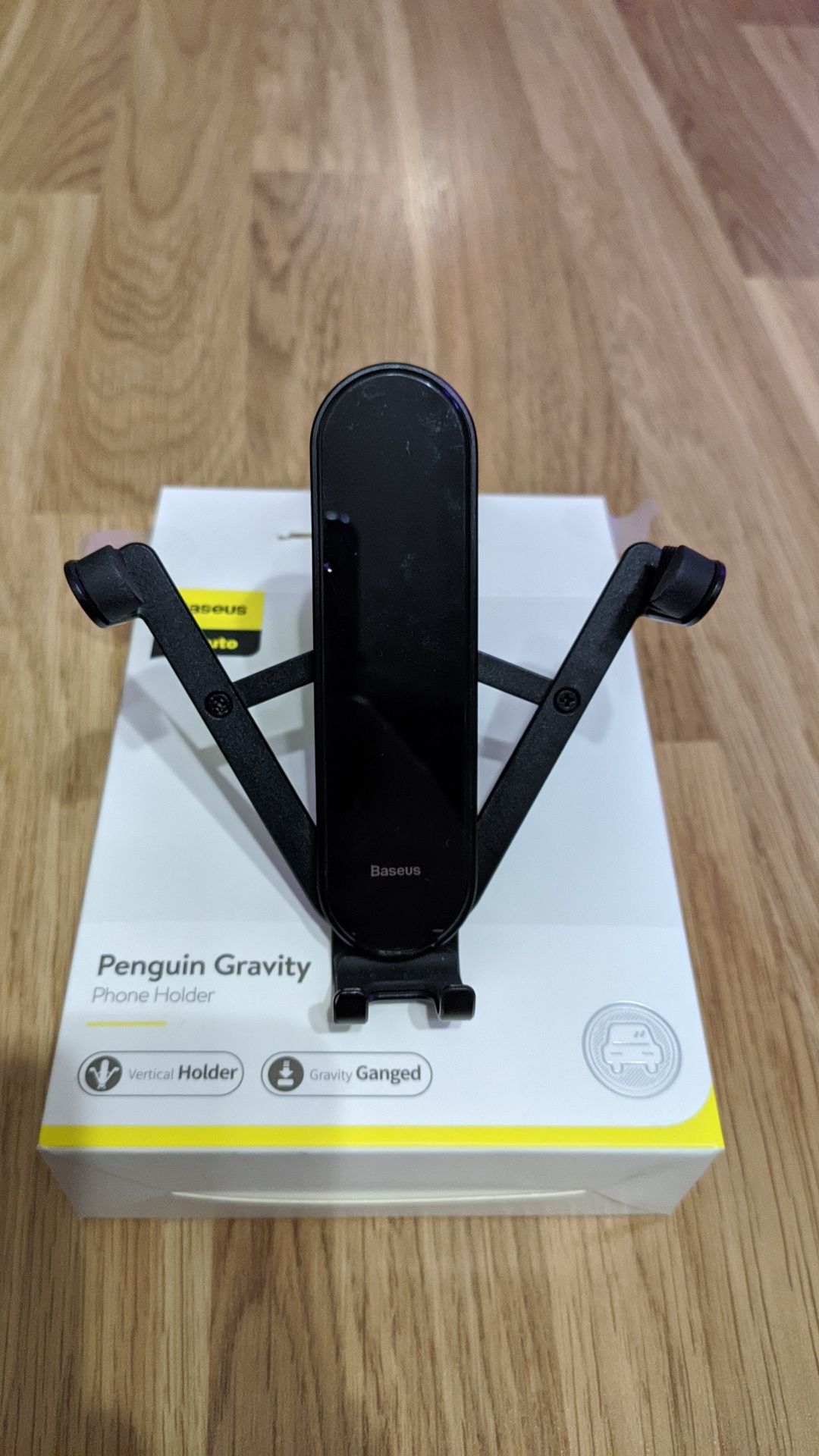 Автотримач Baseus Penguin Gravity SUYL-QE01 Black (165735)