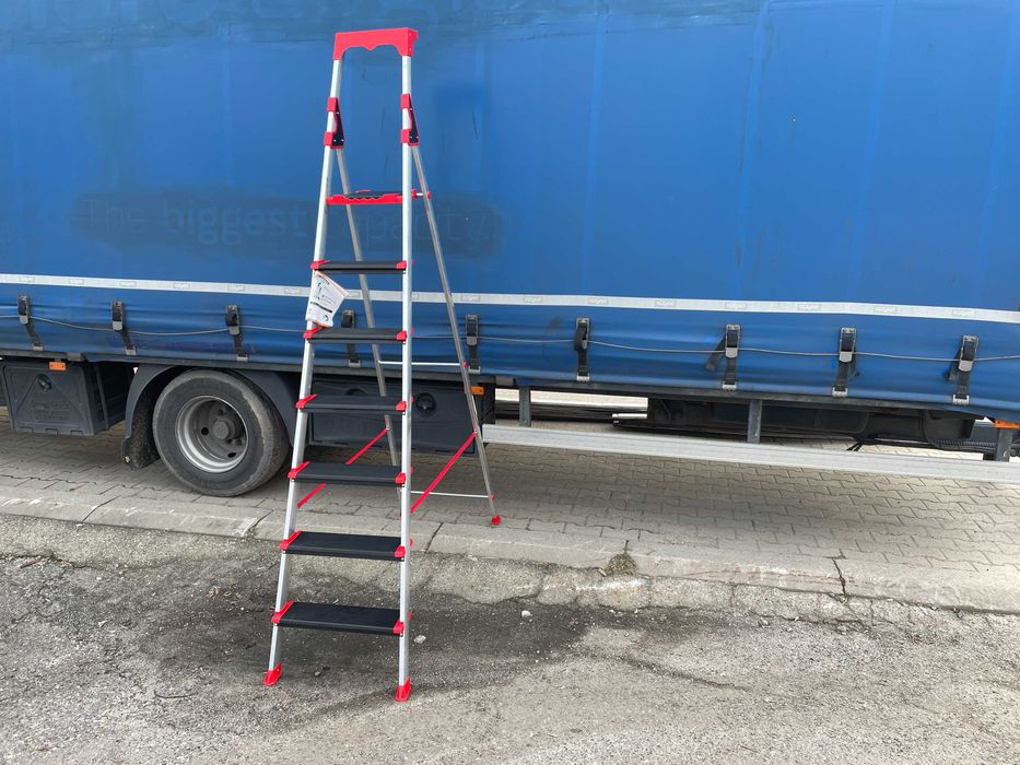 Drabina aluminiowa montażowa magazynowa PRO HIGHER ALU 7 - II Gat