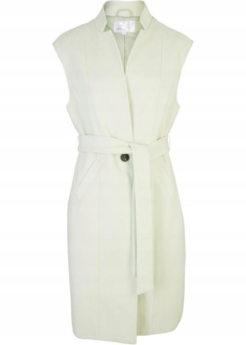 B.P.C długa kamizelka flauszowa pistacjowa ^46