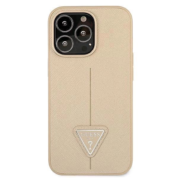 Etui Guess Saffiano Triangle Logo na iPhone 13 Pro / iPhone 13 - beżow