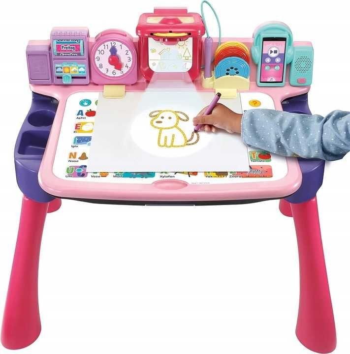 Stoliczek edukacyjny vTech 80 NIEMIECKI 540954 zdarta jedna naklejka