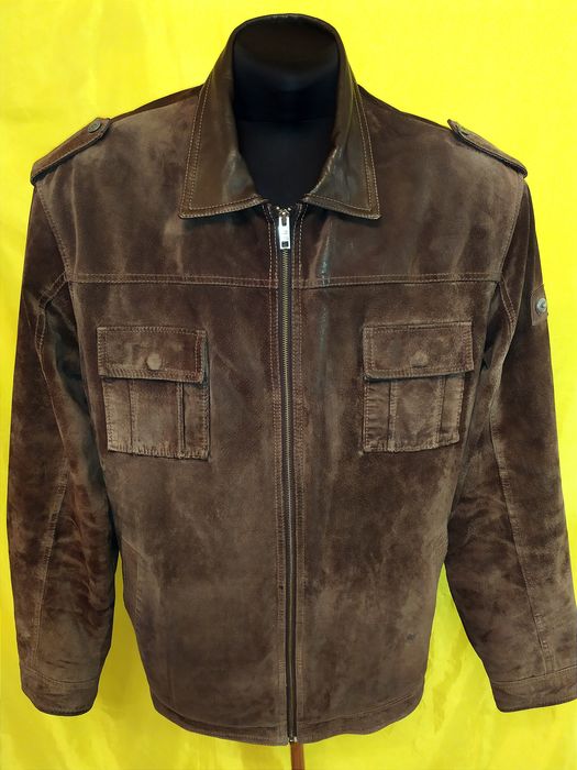 Куртка Camel Active кожаная, бомбер, пилот демисезонный, р. 62-64