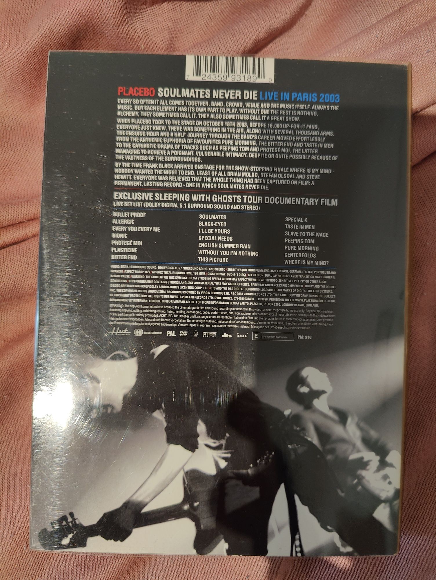 DVD Placebo - Soulmates never die live in Paris 2003