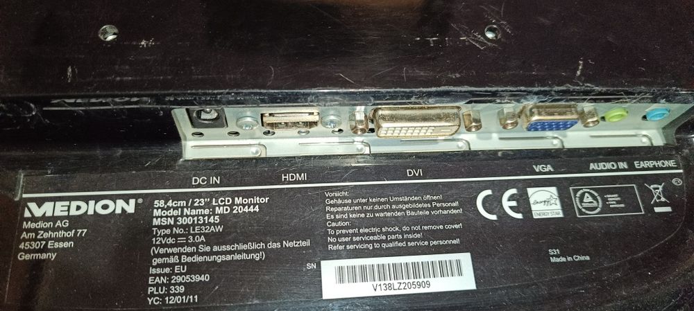 Monitor 23 cale LCD Medion