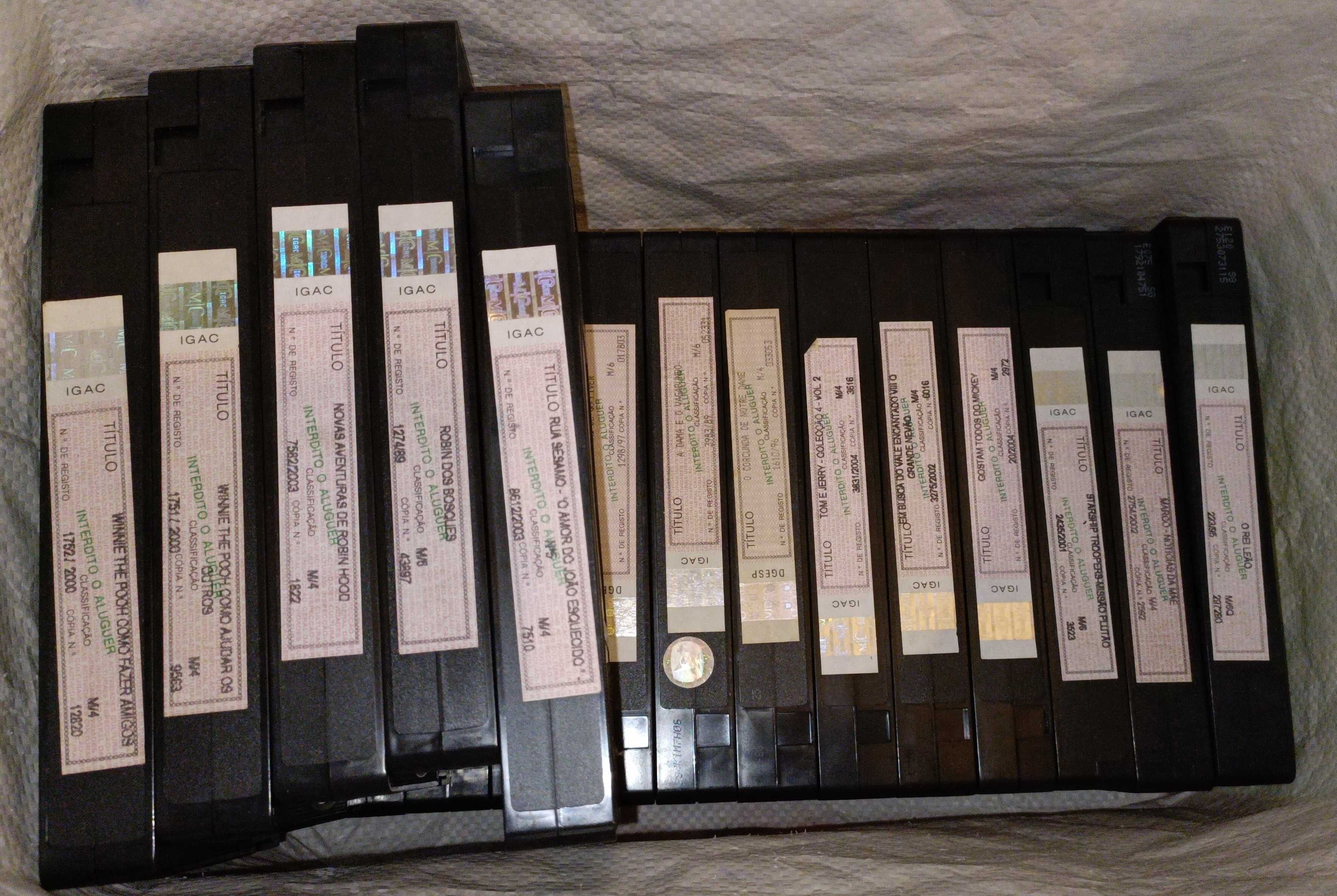 VHS, lote de 100 VHS cassetes video