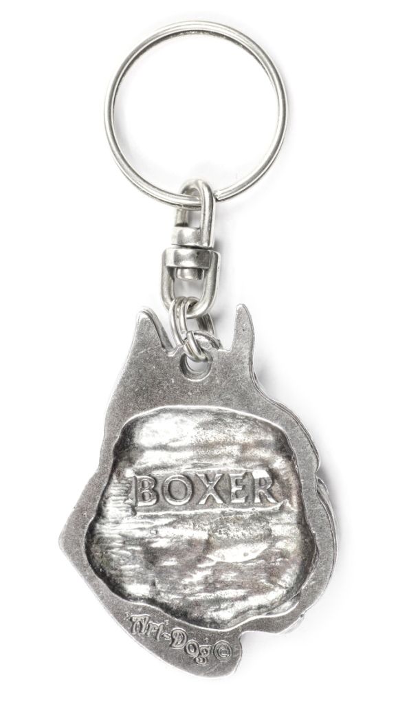 Bokser brelok do kluczy posrebrzany Art-Dog
