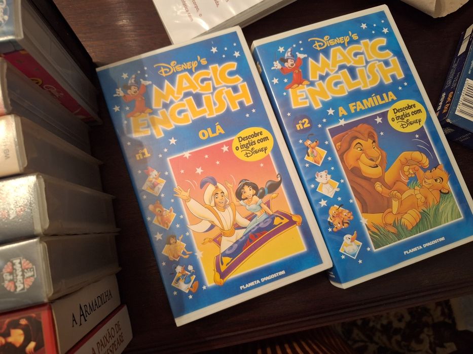 Cassetes vhs magic english vintage